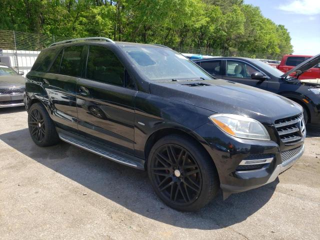 4JGDA5HB2CA034520 - 2012 MERCEDES-BENZ ML 350 4MATIC BLACK photo 4