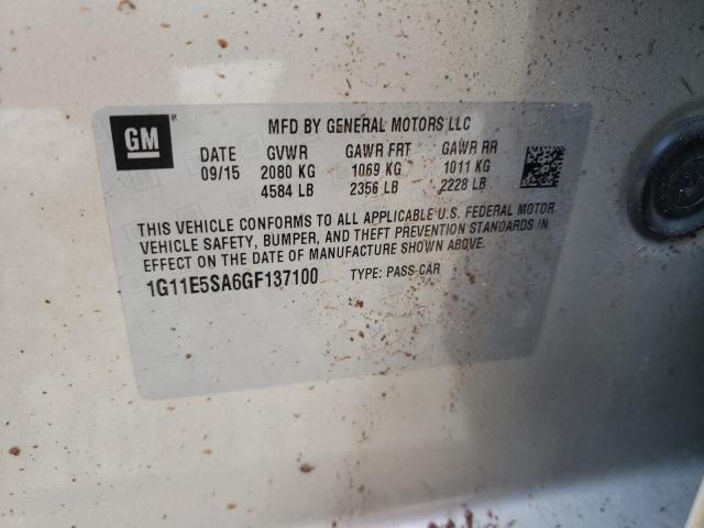 1G11E5SA6GF137100 - 2016 CHEVROLET MALIBU LIM LTZ 米色 照片 12