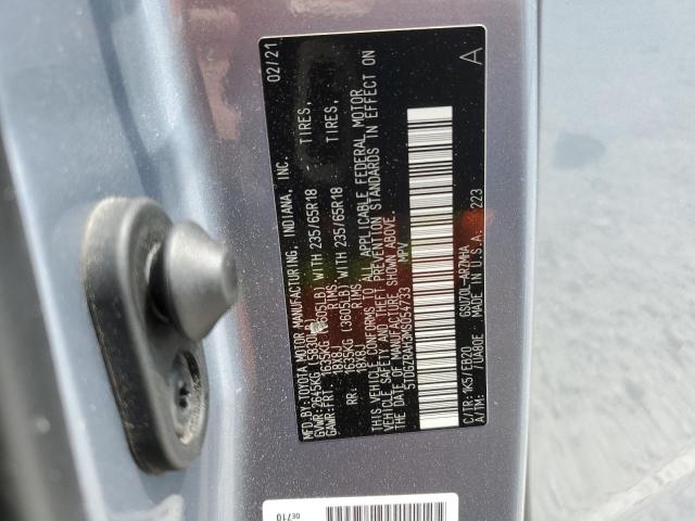 5TDGZRAH3MS054733 - 2021 TOYOTA HIGHLANDER XLE Gümüş foto 12