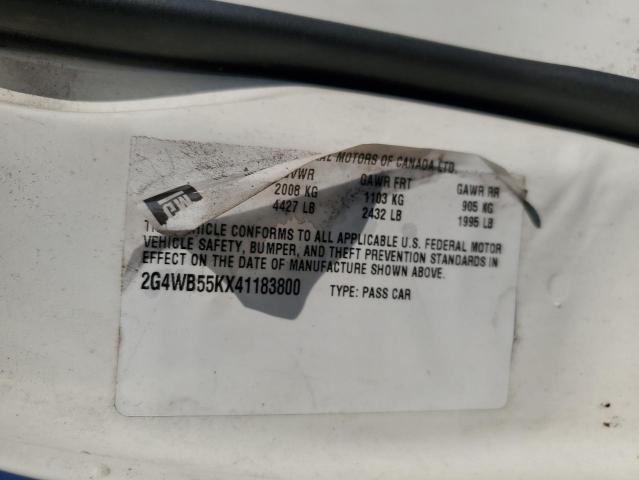 2G4WB55KX41183800 - 2004 BUICK REGAL LS 白色 照片 12