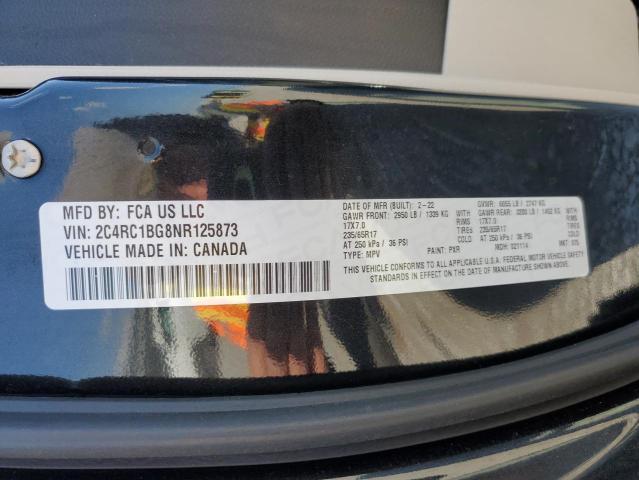 2C4RC1BG8NR125873 - 2022 CHRYSLER PACIFICA TOURING L BLACK photo 13