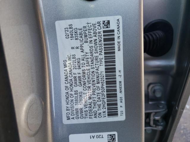 2HGFE2F50PH525271 - 2023 HONDA CIVIC SPORT 银色 照片 12
