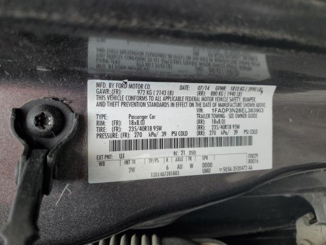 1FADP3N28EL383903 - 2014 FORD FOCUS TITANIUM GRAY photo 13