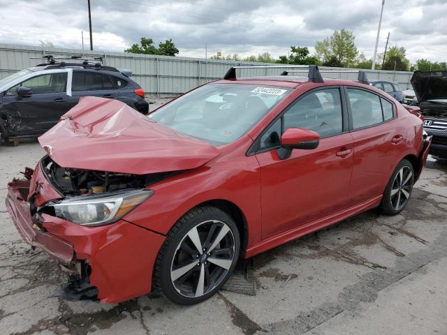 4S3GKAM62K3618452 - 2019 SUBARU IMPREZA SPORT RED photo 1