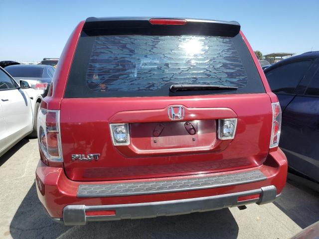 5FNYF28196B020798 - 2006 HONDA PILOT LX RED photo 6