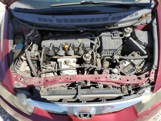 2HGFA16679H349918 - 2009 HONDA CIVIC LX-S მუქწითელი ფოტო 11
