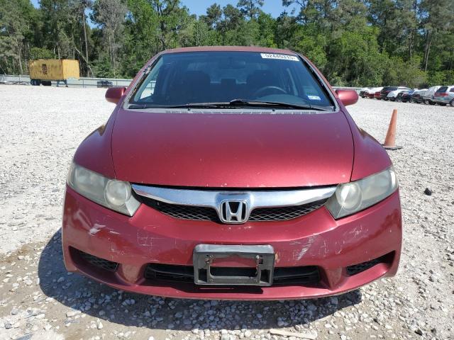 2HGFA16679H349918 - 2009 HONDA CIVIC LX-S მუქწითელი ფოტო 5