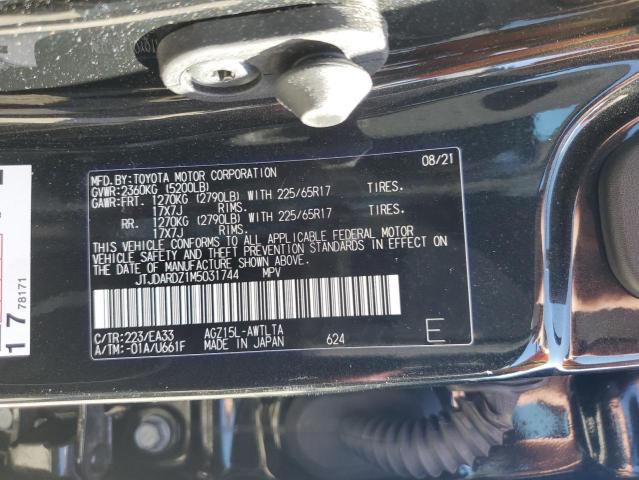 JTJDARDZ1M5031744 - 2021 LEXUS NX 300 BASE BLACK photo 13