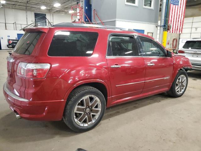 1GKKRTED7CJ413788 - 2012 GMC ACADIA DENALI RED photo 3