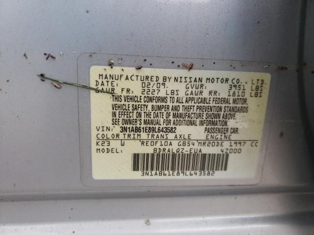 3N1AB61E89L643582 - 2009 NISSAN SENTRA 2.0 SILVER photo 12