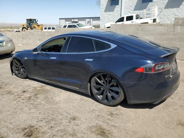 5YJSA1DP4DFP05278 - 2013 TESLA MODEL S BLUE photo 2