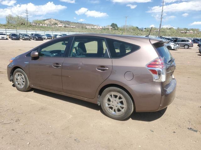 JTDZN3EU8FJ038195 - 2015 TOYOTA PRIUS V BROWN photo 2