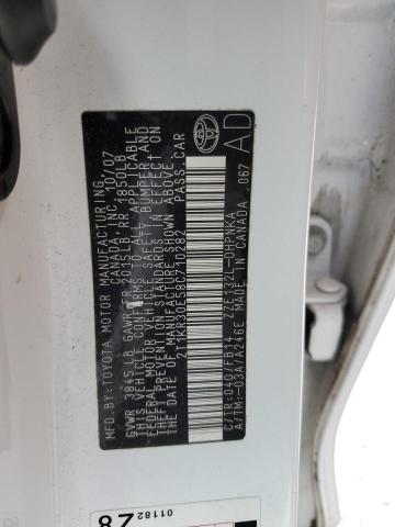 2T1KR30E58C710282 - 2008 TOYOTA COROLLA MA XR WHITE photo 12
