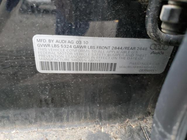WAUBVAFB9AN069697 - 2010 AUDI A6 PRESTIGE შავი ფოტო 13