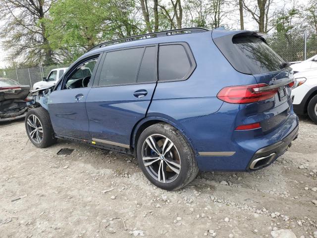 5UXCX6C01M9G77598 - 2021 BMW X7 M50I BLUE photo 2