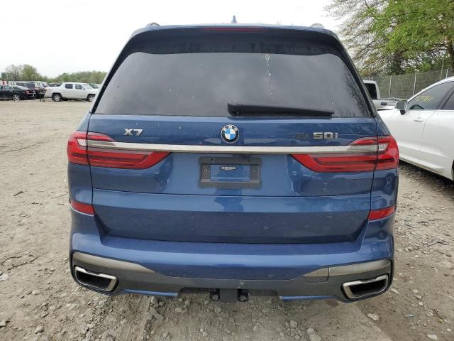 5UXCX6C01M9G77598 - 2021 BMW X7 M50I BLUE photo 6