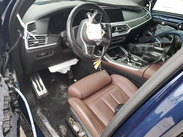 5UXCX6C01M9G77598 - 2021 BMW X7 M50I BLUE photo 8