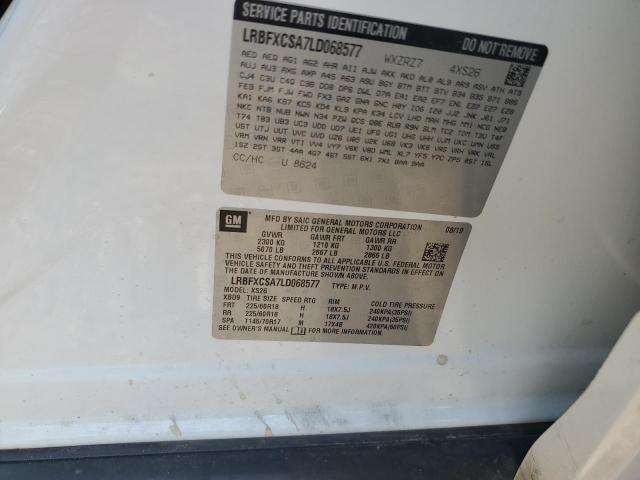 LRBFXCSA7LD068577 - 2020 BUICK ENVISION ESSENCE Ağ foto 13