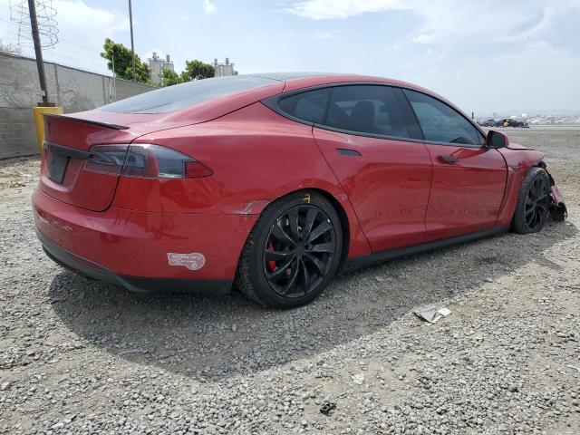 5YJSA1E42GF127593 - 2016 TESLA MODEL S RED photo 3