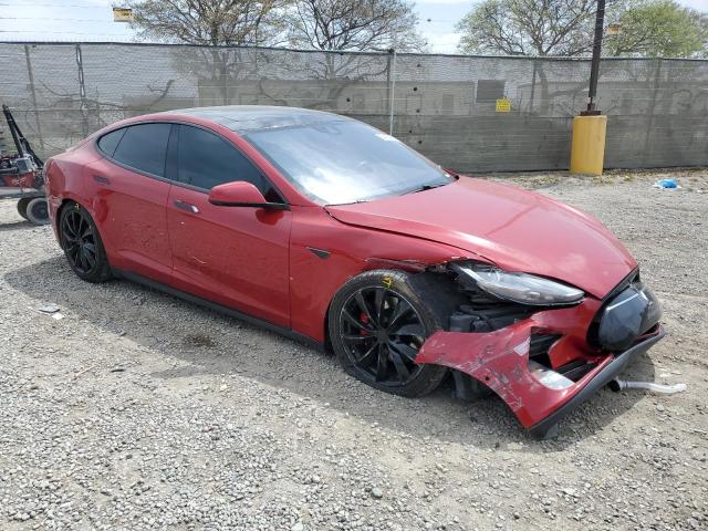 5YJSA1E42GF127593 - 2016 TESLA MODEL S RED photo 4