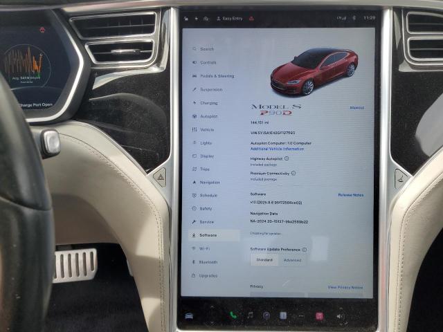 5YJSA1E42GF127593 - 2016 TESLA MODEL S RED photo 9