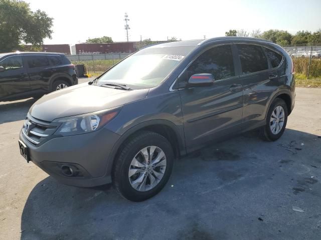 2HKRM4H74DH650589 - 2013 HONDA CR-V EXL GRAY photo 1