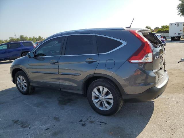 2HKRM4H74DH650589 - 2013 HONDA CR-V EXL GRAY photo 2