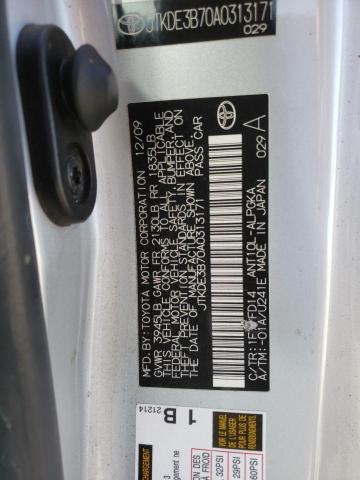 JTKDE3B70A0313171 - 2010 TOYOTA SCION TC 银色 照片 12