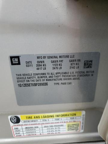 1G1ZE5E7XBF289036 - 2011 CHEVROLET MALIBU LTZ ოქროსფერი ფოტო 12