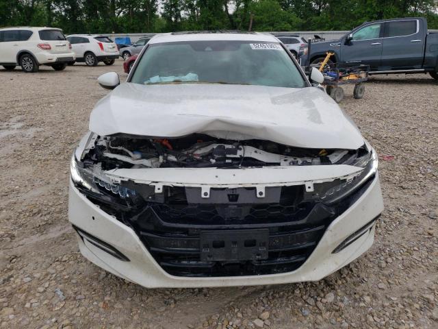 1HGCV3F95KA011600 - 2019 HONDA ACCORD TOURING HYBRID WHITE photo 5