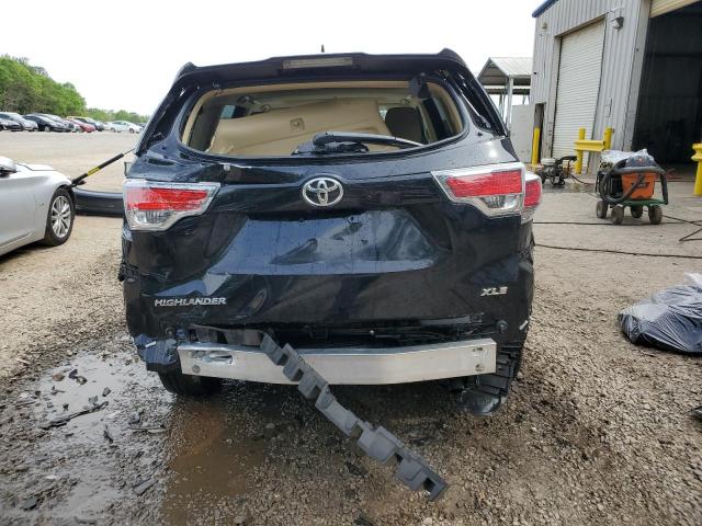 5TDKKRFH9GS157537 - 2016 TOYOTA HIGHLANDER XLE BLACK photo 6