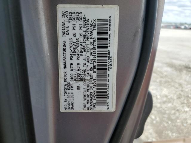 5TBRT34141S157752 - 2001 TOYOTA TUNDRA ACCESS CAB ვერცხლისფერი ფოტო 12