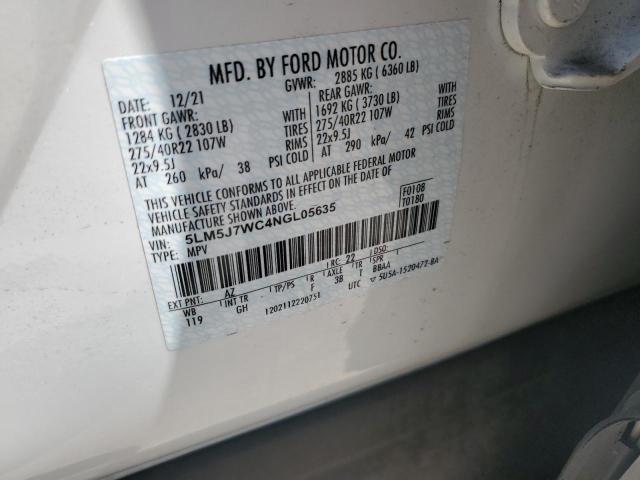 5LM5J7WC4NGL05635 - 2022 LINCOLN AVIATOR RESERVE WHITE photo 14