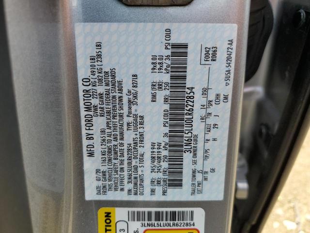 3LN6L5LU0LR622854 - 2020 LINCOLN MKZ RESERVE ვერცხლისფერი ფოტო 13