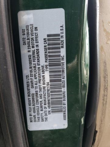 4S3BH675337621704 - 2003 SUBARU LEGACY OUTBACK AWP 绿色 照片 13