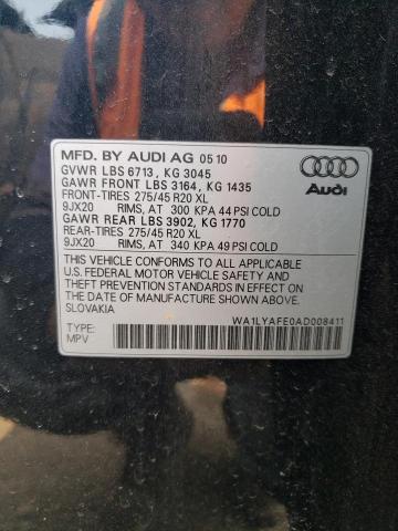 WA1LYAFE0AD008411 - 2010 AUDI Q7 PREMIUM PLUS BLUE photo 12