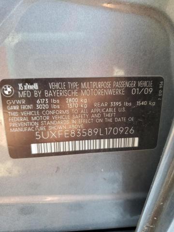 5UXFE83589L170926 - 2009 BMW X5 XDRIVE48I Boz foto 13