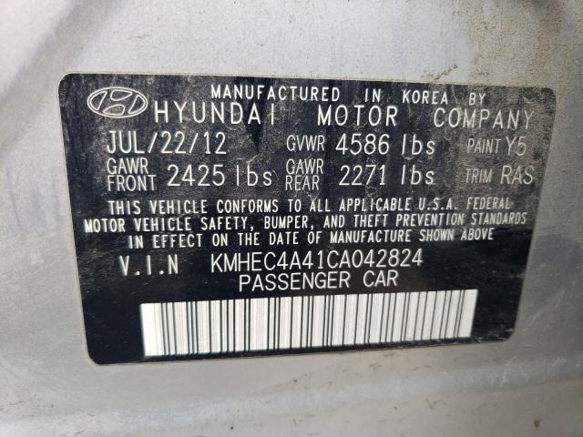 KMHEC4A41CA042824 - 2012 HYUNDAI SONATA HYBRID GRAY photo 12