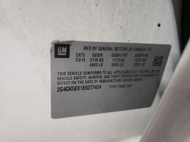 2G4GK5EX1E9277454 - 2014 BUICK REGAL 白色 照片 13