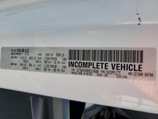 3C7WRVKG9HE514698 - 2017 RAM PROMASTER 3500 STANDARD Weiß Foto 12