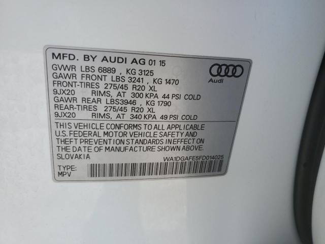 WA1DGAFE5FD014025 - 2015 AUDI Q7 PRESTIGE WHITE photo 14