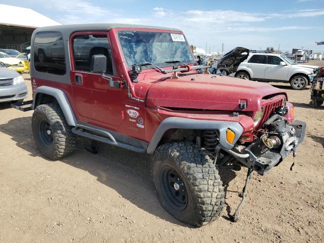 1J4FA49S22P735246 - 2002 JEEP WRANGLER / SPORT RED photo 4