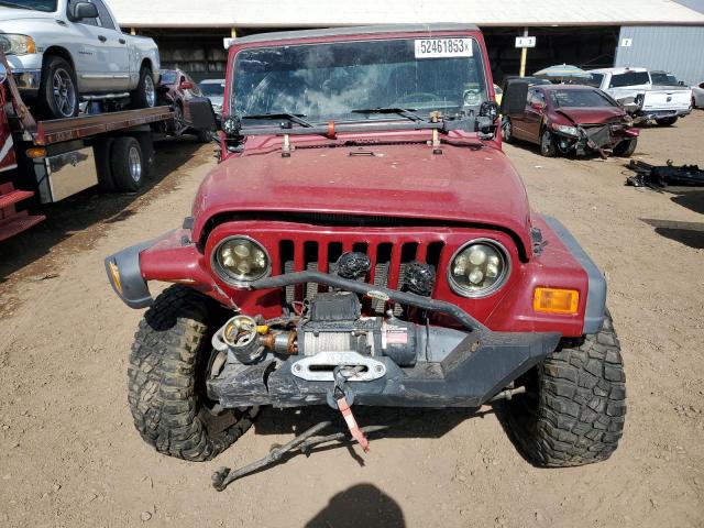 1J4FA49S22P735246 - 2002 JEEP WRANGLER / SPORT RED photo 5