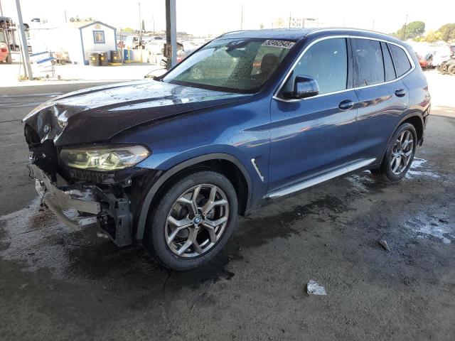 5UX43DP08N9H43158 - 2022 BMW X3 SDRIVE30I BLUE photo 1