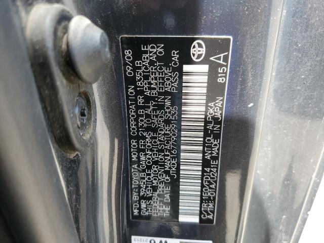 JTKDE167790291535 - 2009 TOYOTA SCION TC ნაცრისფერი ფოტო 12