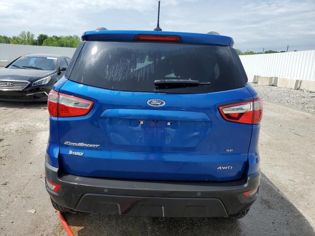 MAJ6P1ULXJC233342 - 2018 FORD ECOSPORT SE Niebieski zdjęcie 6