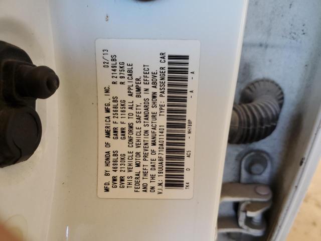 19UUA8F71DA011401 - 2013 ACURA TL ADVANCE WHITE photo 12