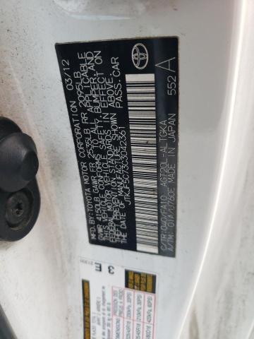 JTKJF5C73C3042361 - 2012 TOYOTA SCION TC 白色 照片 12