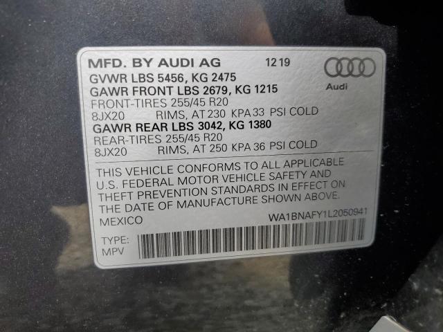 WA1BNAFY1L2050941 - 2020 AUDI Q5 PREMIUM PLUS BLACK photo 14