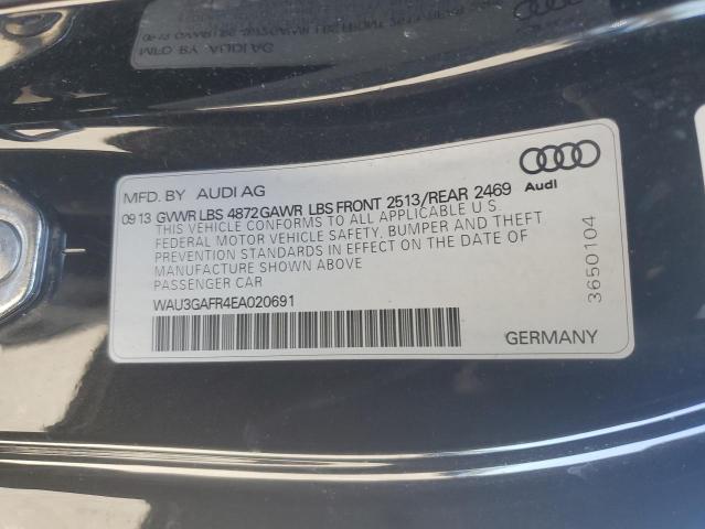 WAU3GAFR4EA020691 - 2014 AUDI S5 PRESTIGE 黑色 照片 12